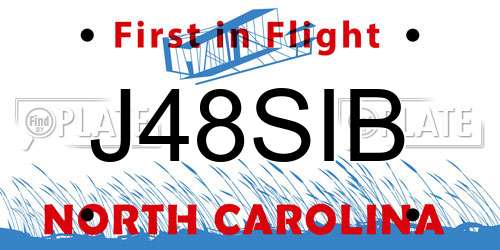 J48SIB North Carolina License Plate