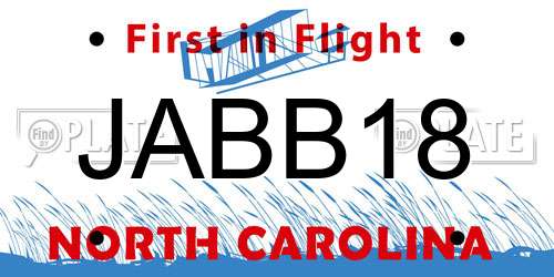 JABB18 North Carolina License Plate