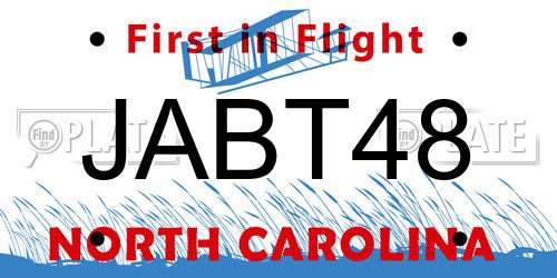 JABT48 North Carolina License Plate