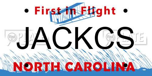 JACKCS North Carolina License Plate