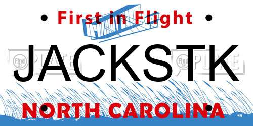 JACKSTK North Carolina License Plate