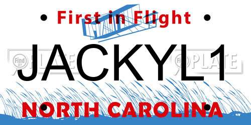 JACKYL1 North Carolina License Plate
