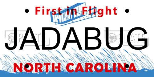 JADABUG North Carolina License Plate