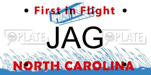 JAG North Carolina License Plate