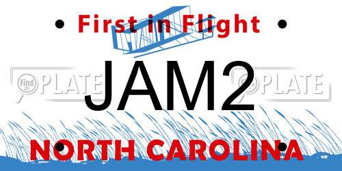 JAM2 North Carolina License Plate