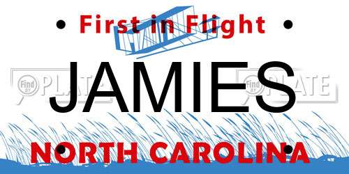 JAMIES North Carolina License Plate