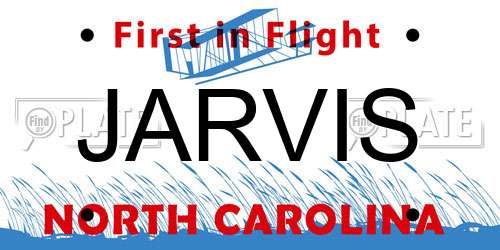 JARVIS North Carolina License Plate
