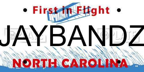 JAYBANDZ North Carolina License Plate