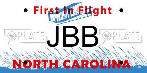 JBB North Carolina License Plate