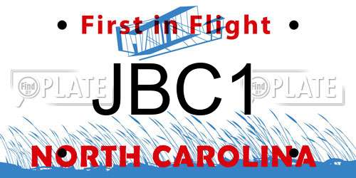 JBC1 North Carolina License Plate