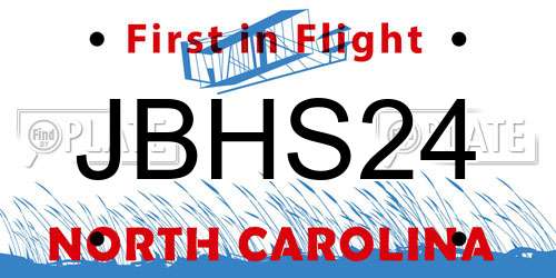 JBHS24 North Carolina License Plate