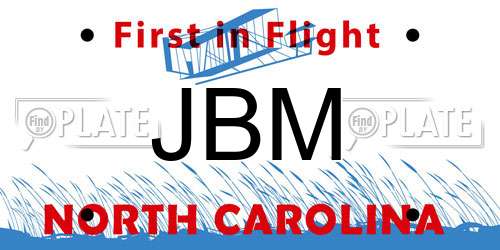 JBM North Carolina License Plate