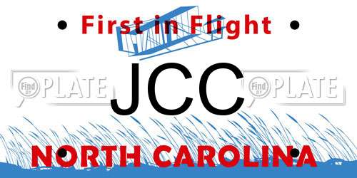 JCC North Carolina License Plate