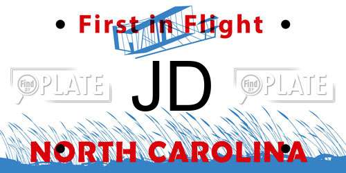 JD North Carolina License Plate