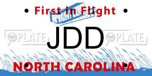 JDD North Carolina License Plate
