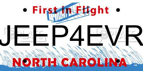 JEEP4EVR North Carolina License Plate