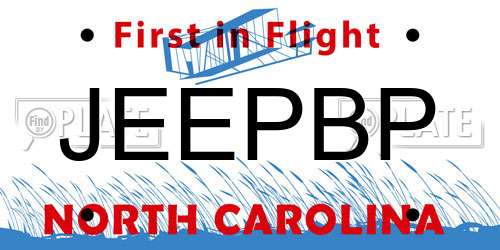 JEEPBP North Carolina License Plate