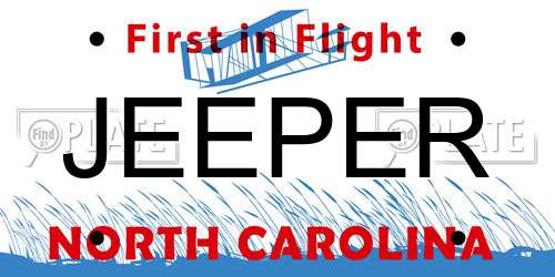 JEEPER North Carolina License Plate