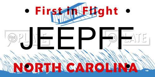 JEEPFF North Carolina License Plate