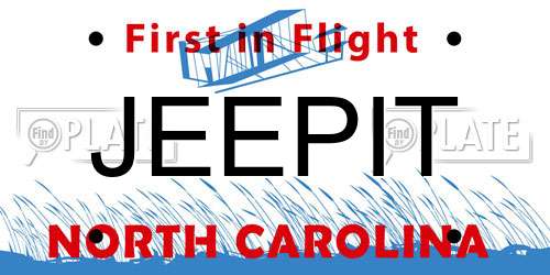 JEEPIT North Carolina License Plate