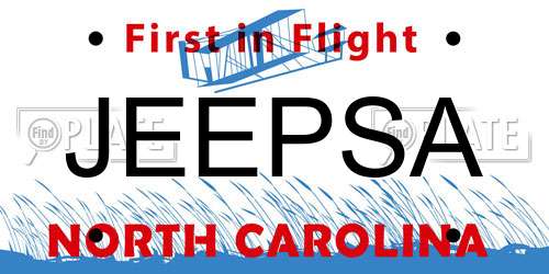 JEEPSA North Carolina License Plate