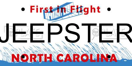 JEEPSTER North Carolina License Plate