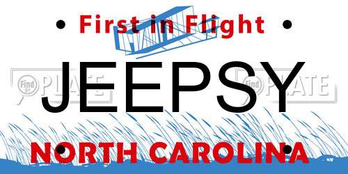 JEEPSY North Carolina License Plate
