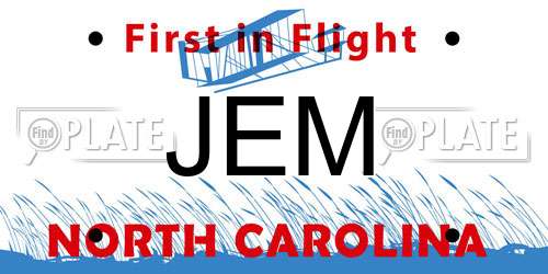 JEM North Carolina License Plate