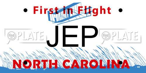 JEP North Carolina License Plate