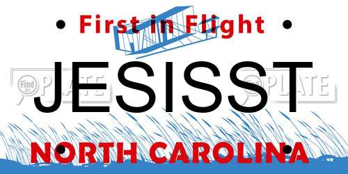 JESISST North Carolina License Plate