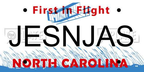 JESNJAS North Carolina License Plate