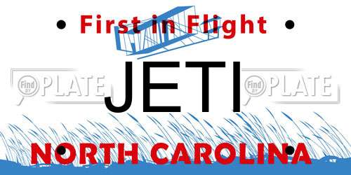 JETI North Carolina License Plate