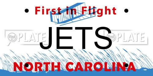 JETS North Carolina License Plate