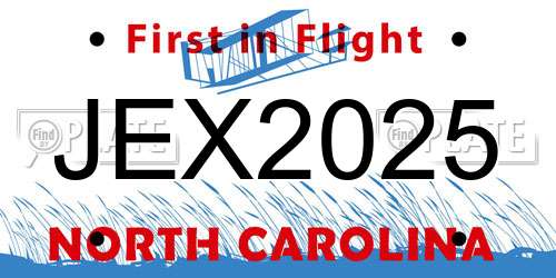 JEX2025 North Carolina License Plate