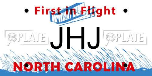 JHJ North Carolina License Plate