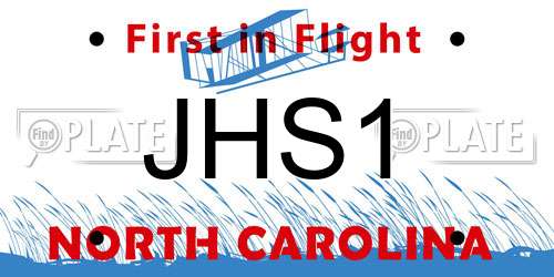 JHS1 North Carolina License Plate