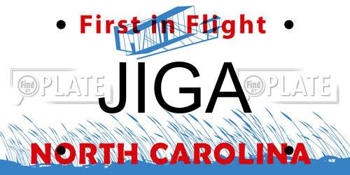 JIGA North Carolina License Plate