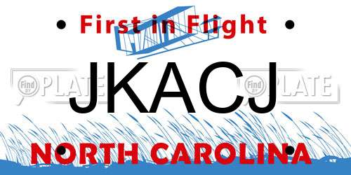 JKACJ North Carolina License Plate