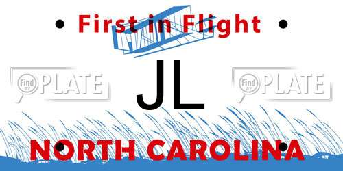 JL North Carolina License Plate