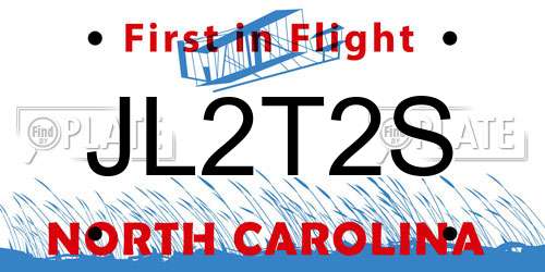 JL2T2S North Carolina License Plate
