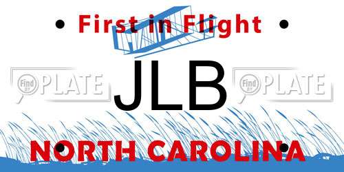 JLB North Carolina License Plate