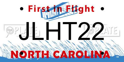 JLHT22 North Carolina License Plate