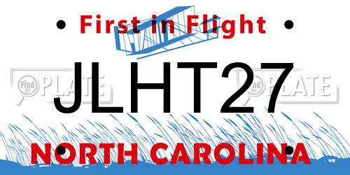 JLHT27 North Carolina License Plate