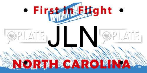 JLN North Carolina License Plate