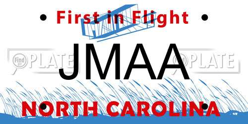 JMAA North Carolina License Plate