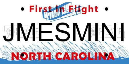 JMESMINI North Carolina License Plate