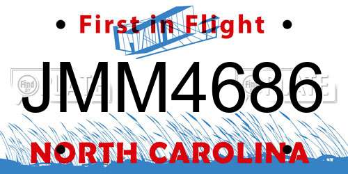 JMM4686 North Carolina License Plate