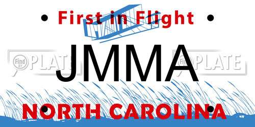 JMMA North Carolina License Plate