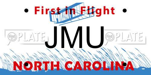 JMU North Carolina License Plate