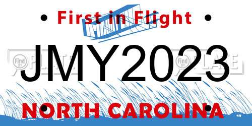 JMY2023 North Carolina License Plate
